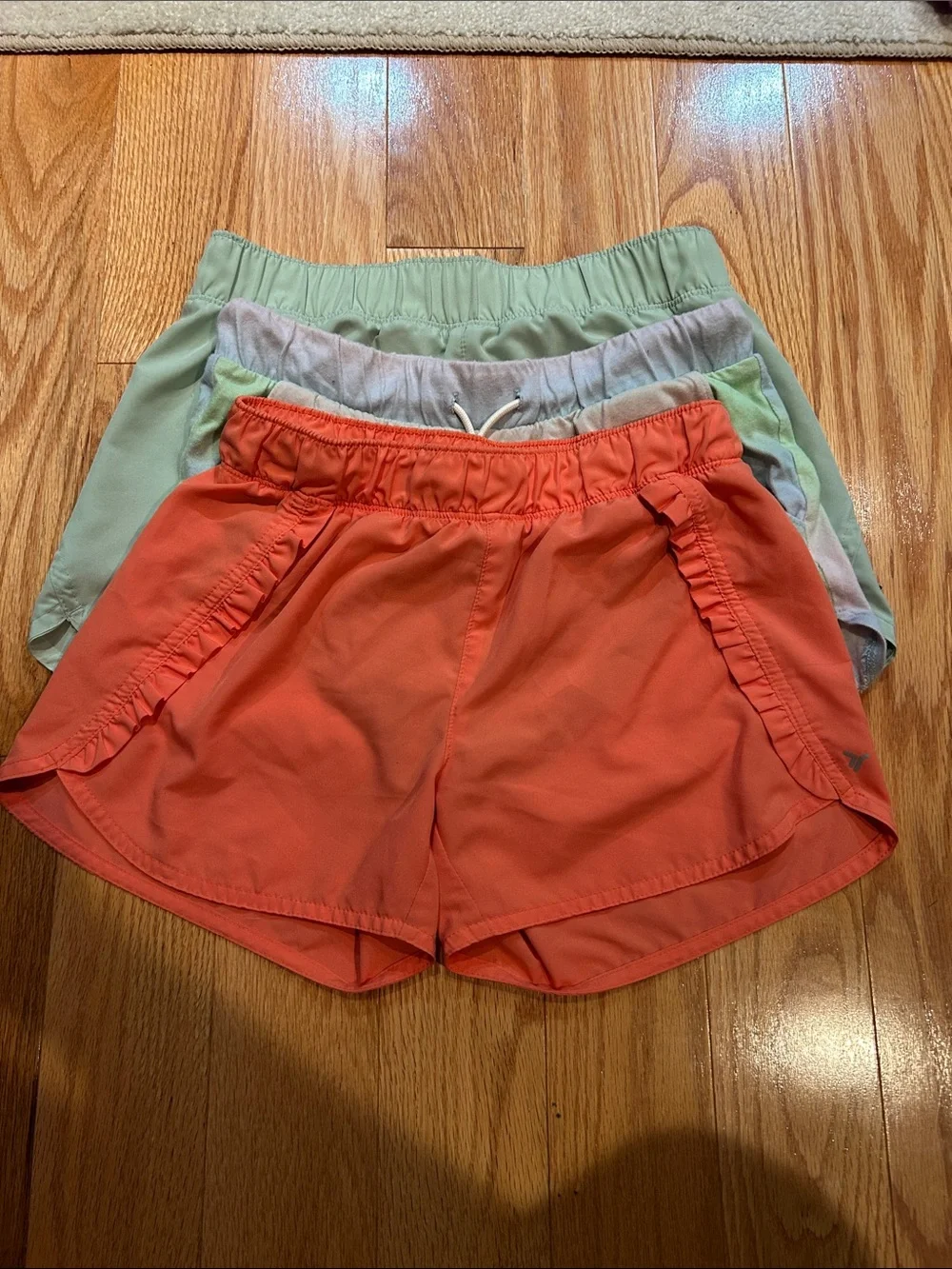 Old Navy Active Girls Shorts Set — Floral Pink & Blue, Coral, Sage, Light Gray